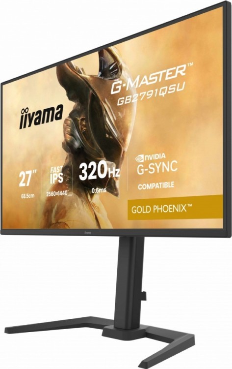 IIYAMA Monitor 25 cali GB2791QSU-B1 0.6ms,DP,2xHDMI 2.1 ,320Hz, Fast IPS,  WQHD,350 cd/m2, USB HUB x4 (2x Type-A, 2x Type-C), G-SYNC compatible - HDMI