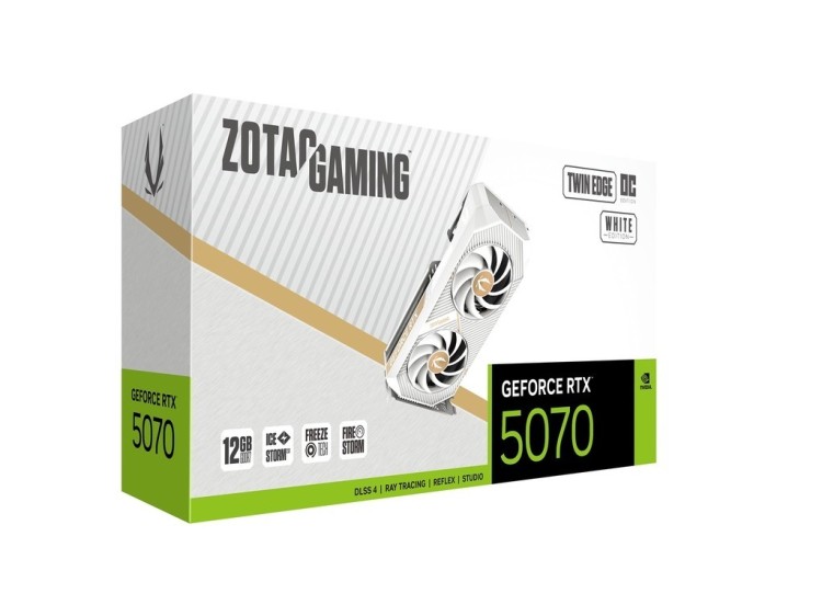 ZOTAC Karta graficzna GeForce RTX 5070 TWIN EDGE OC WHITE 12GB GDDR7 192bit