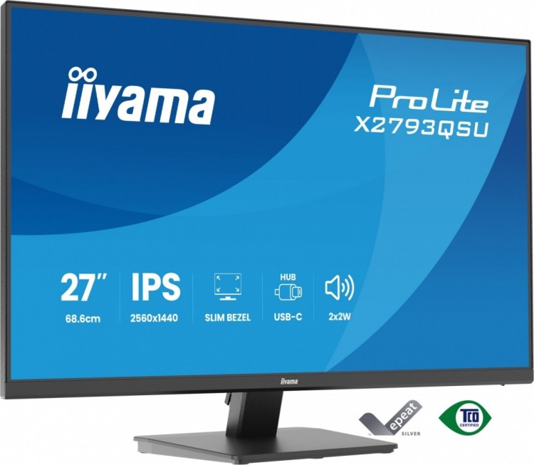 IIYAMA Monitor 27 cali X2793QSU-B1 IPS, QHD, HDMI, DP, 2xUSB