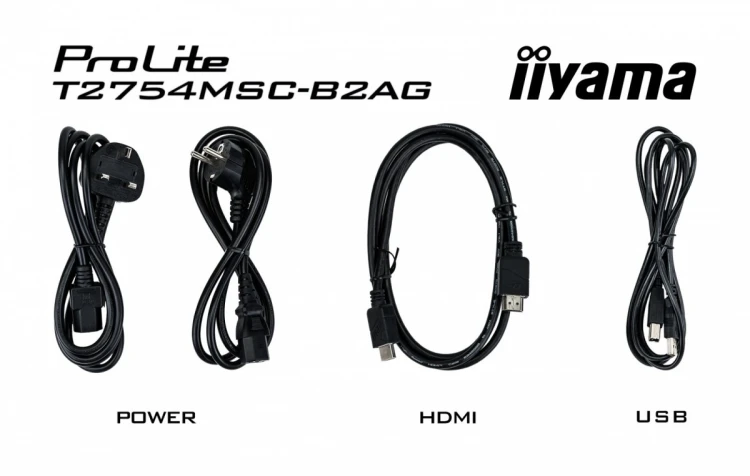 IIYAMA Monitor 27 cali ProLite T2754MSC-B2AG POJ.10PKT.IPS,Powłoka AG, FHD,300cd,2x2W