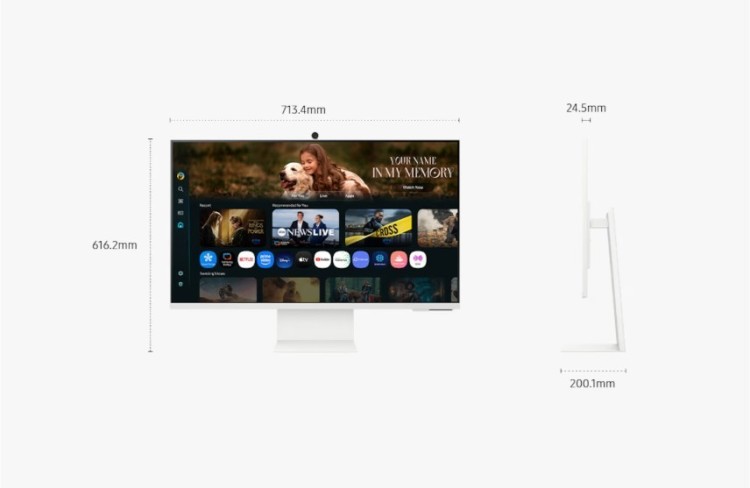 Samsung Monitor 32 cale Smart M8 M80F VA 3840x2160 UHD 16:9 1xHDMI 1xUSB-C 1xUSB-A 4ms 60Hz Smart TV płaski 3Y2d2 (LS32FM801UUXDU)