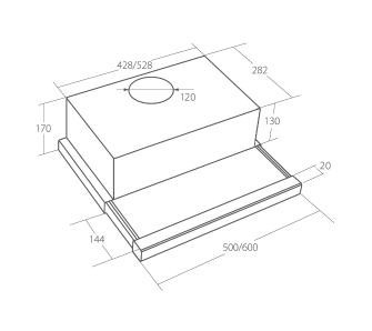 Akpo Okap WK-7 Light Eco 60 Glass czarny