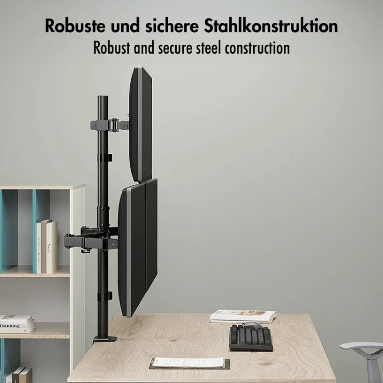 LogiLink Uchwyt na 3 monitory, 17-27 cale ,max 10kg na ramie