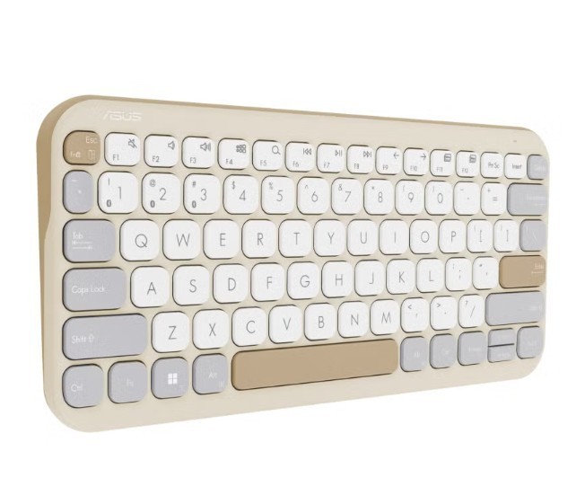 Asus Klawiatura Marshmallow KW100 BT5.0LE/Oat Milk