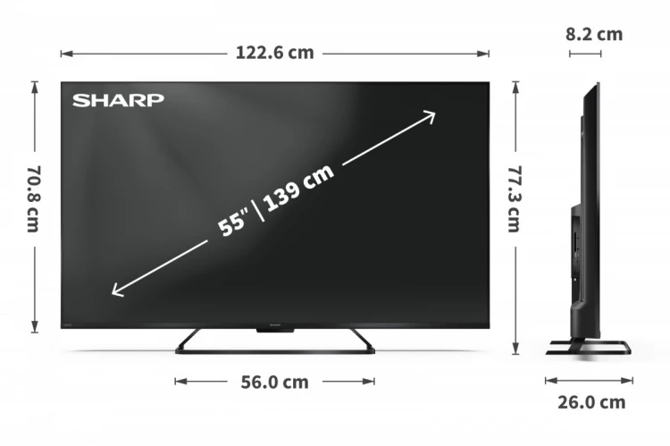Sharp Telewizor 55 cali 55HR7465E