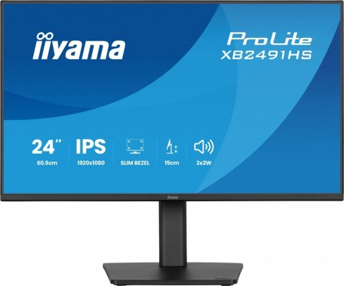 IIYAMA Monitor 23.8 cala XB2491HS-B1  IPS,HDMI,DP,1ms,350cd, 1500:1,120Hz,2x2W,HAS150 (PIVOT)