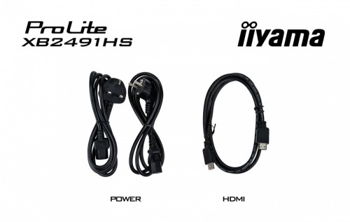 IIYAMA Monitor 23.8 cala XB2491HS-B1  IPS,HDMI,DP,1ms,350cd, 1500:1,120Hz,2x2W,HAS150 (PIVOT)