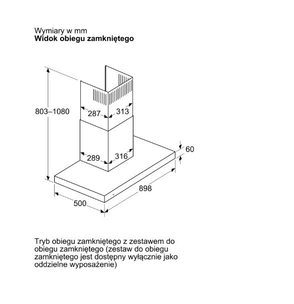 Bosch Okap DWB93BC30  Serie 2 90 Metal look
