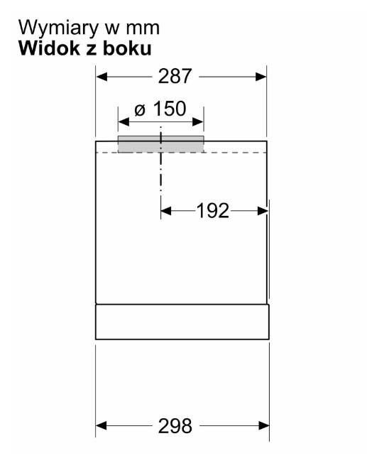 Bosch Okap zintegrowany DBB63BC60  Serie 2 czarny