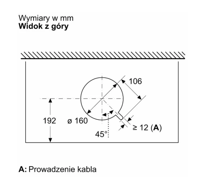 Bosch Okap zintegrowany DBB63BC60  Serie 2 czarny