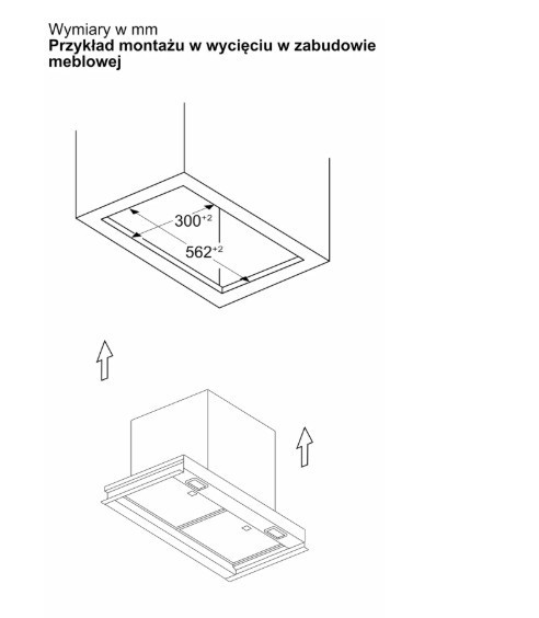 Bosch Okap zintegrowany DBB63BC60  Serie 2 czarny