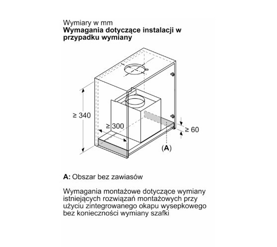 Bosch Okap zintegrowany DBB63BC60  Serie 2 czarny