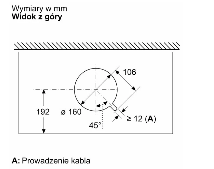 Bosch Okap zintegrowany DBB85CC60  Serie 4 80 czarny czyste szkło