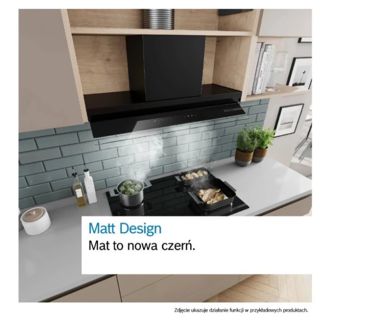 Bosch Okap zintegrowany DBB85CC60  Serie 4 80 czarny czyste szkło