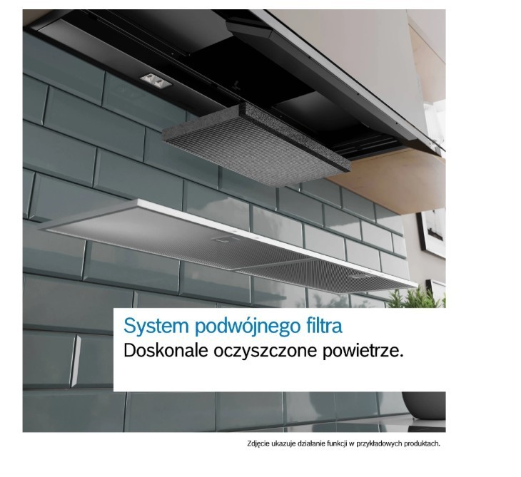 Bosch Okap zintegrowany DBB85CC60  Serie 4 80 czarny czyste szkło