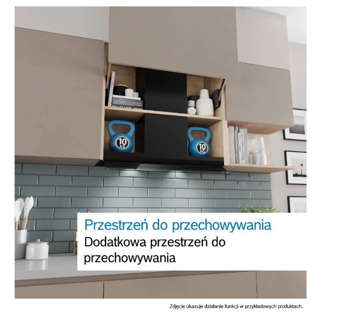 Bosch Okap zintegrowany DBB85CC60  Serie 4 80 czarny czyste szkło
