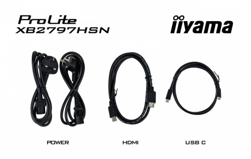 IIYAMA Monitor 27 cali XB2797HSN-B1 IPS,FHD,HAS150 ,350cd,1ms                HDMI, DP,USB-C DOCK 65W, 4xUSB HUB, RJ45