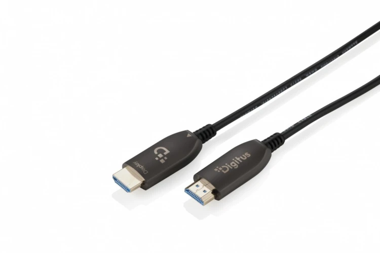 Digitus Kabel połączeniowy hybrydowy HDMI AOC | HDMI-A męski-męski | HDMI 2.1 | UHD-2 8K@60Hz | 48Gbps |HDR, eARC, HDCP 2.2, CEC | 80m