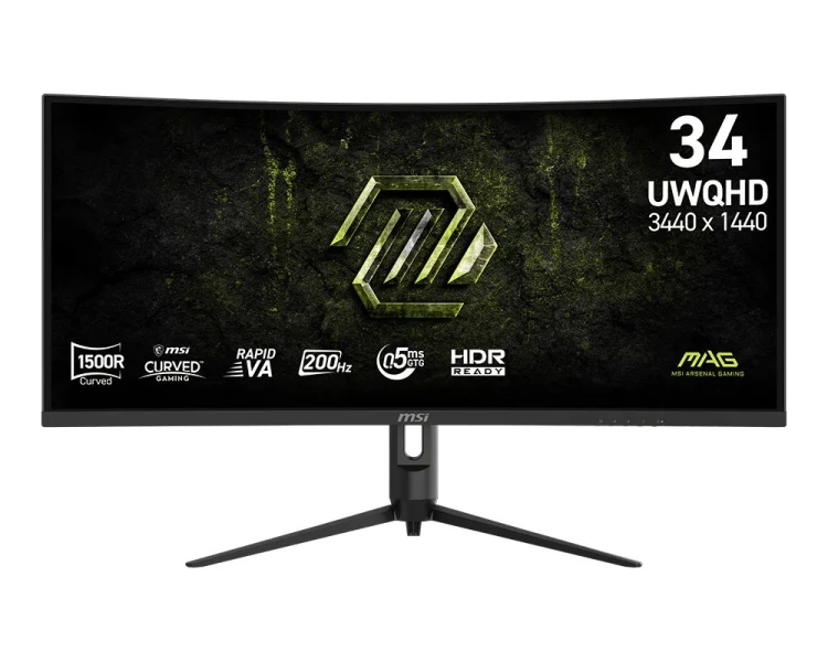MSI Monitor 34 cale MAG 342CQRF E20 UWQHD/Curved/200Hz/czarny