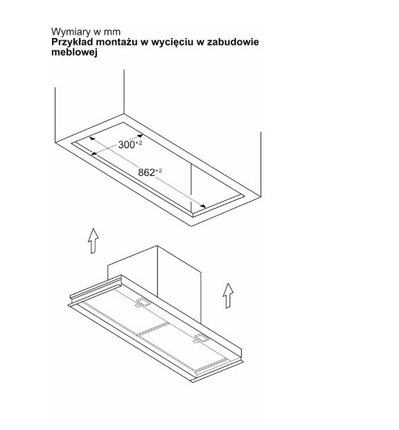Bosch Okap zintegrowany Serie 6 90DBB97DP60 Okap Serie 6 90 czarne szkło, czarny