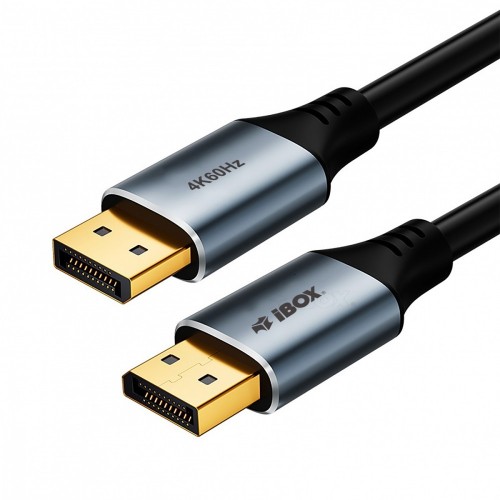 iBOX Kabel DisplayPort 4k60Hz złota wtyczka 1m