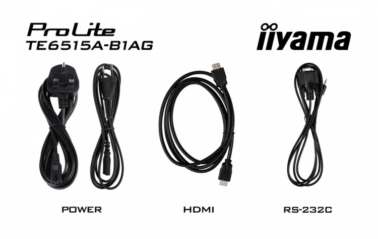 IIYAMA Monitor interaktywny 65 cali TE6515A-B2AG VA,4K,40pkt,550cd,DeepContrast-IR+,     HDMI x2,DP,USB-C, 2 x 20W, OPS Slot x1, 5xUSB, 2xRJ45,8-Array