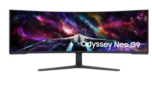 Samsung Samsung Monitor 57 cali G95NC VA 7680x2160 DUHD 32:9 3xHDMI 1xDP 2xUSB 3.0 KVM 1ms 240Hz HAS Gaming zakrzywiony 3Yd2d