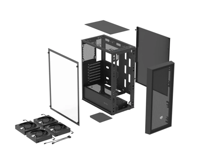Natec Obudowa Fury Shobo SH8F Midi Tower z oknem czarna