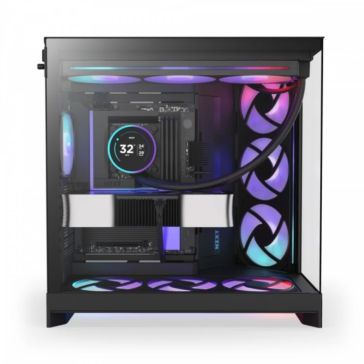 NZXT Obudowa H9 Flow RGB+ Midi Tower z oknem czarna
