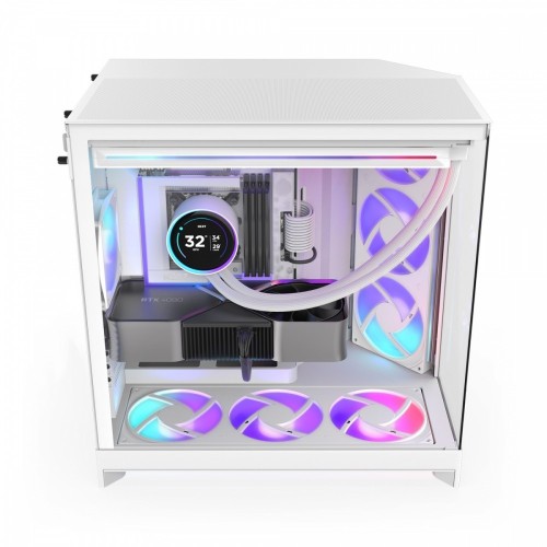 NZXT Obudowa H9 FLOW RGB+ Midi tower z oknem biała