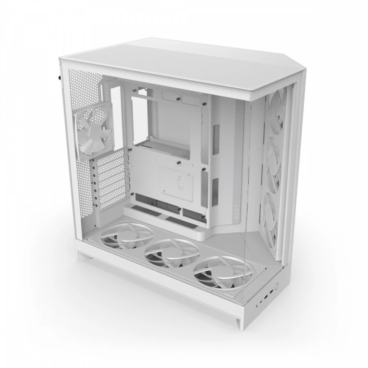 NZXT Obudowa H9 FLOW RGB+ Midi tower z oknem biała