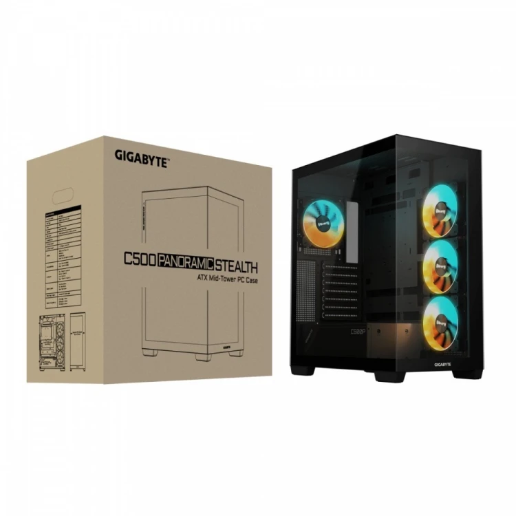 Gigabyte Obudowa C500P ST ATX 28300-C500B-1CKR