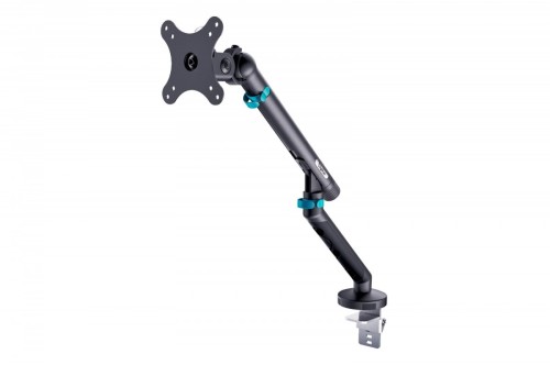 Digitus Ramię biurkowe pojedyncze z zaciskiem i sprężyną mechaniczną 1x LCD max. 35" 10kg, VESA: 75x75, 100x100, czarne