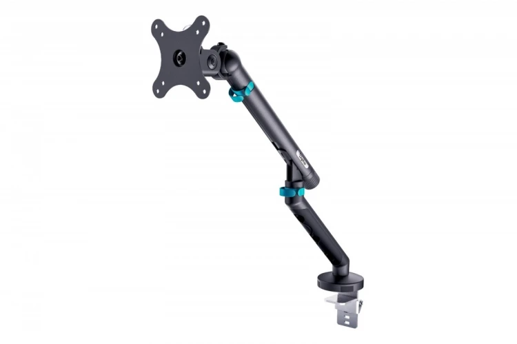 Digitus Ramię biurkowe pojedyncze z zaciskiem i sprężyną mechaniczną 1x LCD max. 35" 10kg, VESA: 75x75, 100x100, czarne