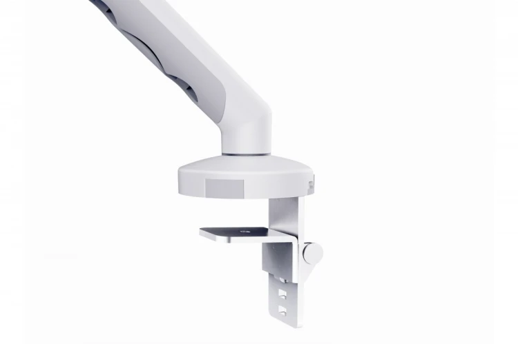 Digitus Ramię biurkowe pojedyncze z zaciskiem i sprężyną mechaniczną 1x LCD max. 35" 10kg, VESA: 75x75, 100x100, białe