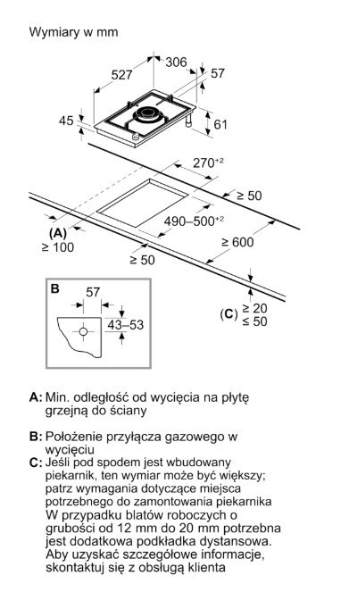 Bosch Płyta gazowa PRA3A6I10