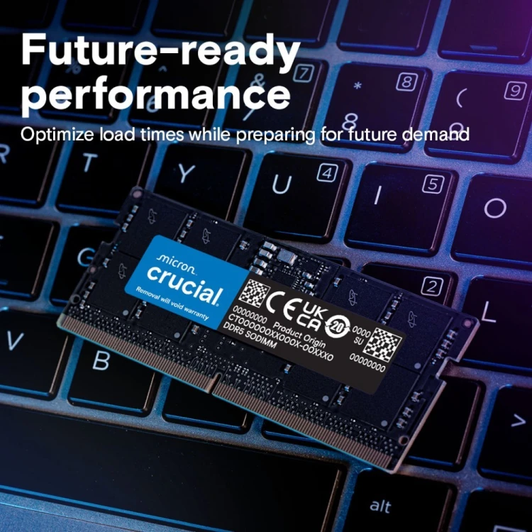 Crucial Pamięć DDR5 SODIMM 16GB/5600 CL46 (16Gbit) Tray