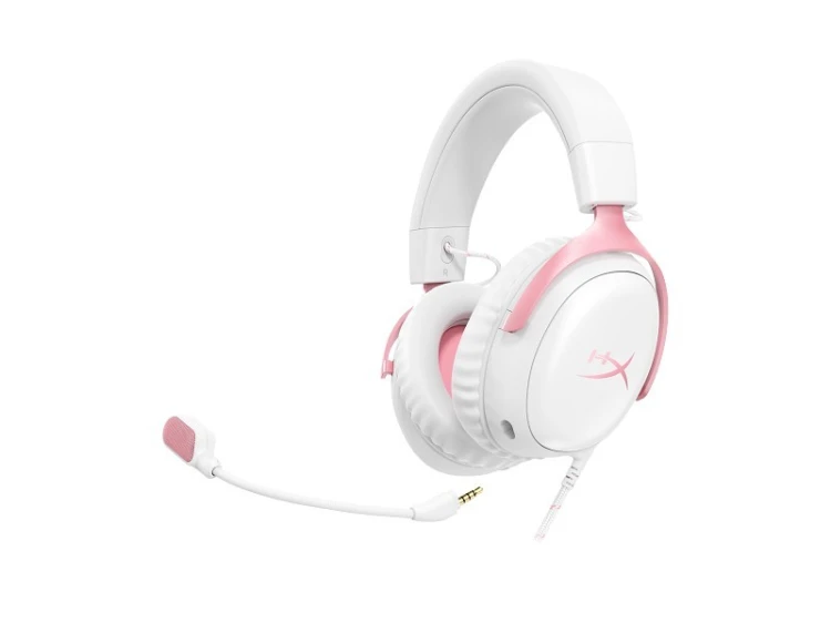 HyperX Zestaw słuchawkowy Cloud III Gaming Headset biały/różowy - 9W1Q4AA