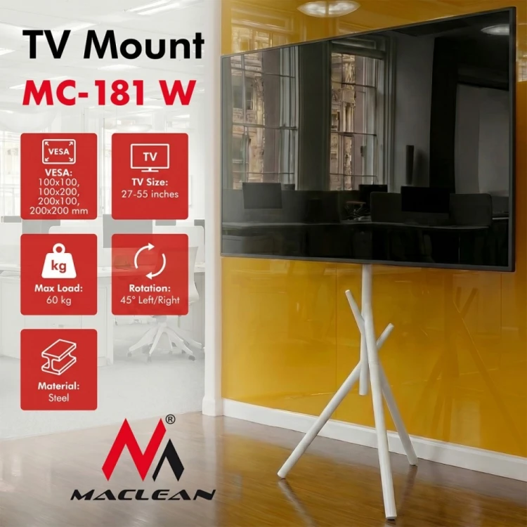 Maclean Stojak podłogowy do TV MC-181 W