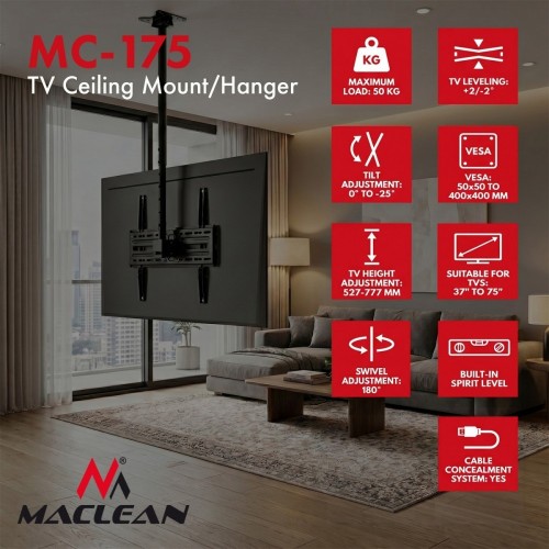 Maclean Uchwyt do TV sufitowy MC-175
