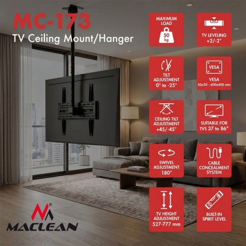 Maclean Uchwyt sufitowy dla telewizora MC-173
