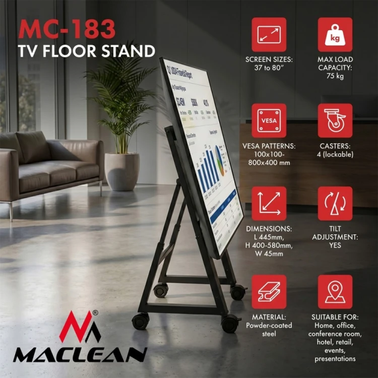 Maclean Stojak podłogowy MC-183 mobilny