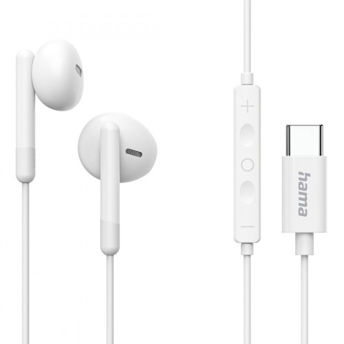 Hama Słuchawki douszne classy usb-c białe