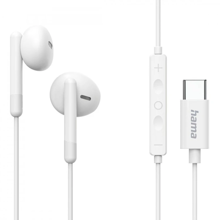 Hama Słuchawki douszne classy usb-c białe