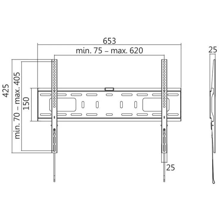 LogiLink Uchwyt ścienny LCD/LED VESA, 37-70', max. 50kg