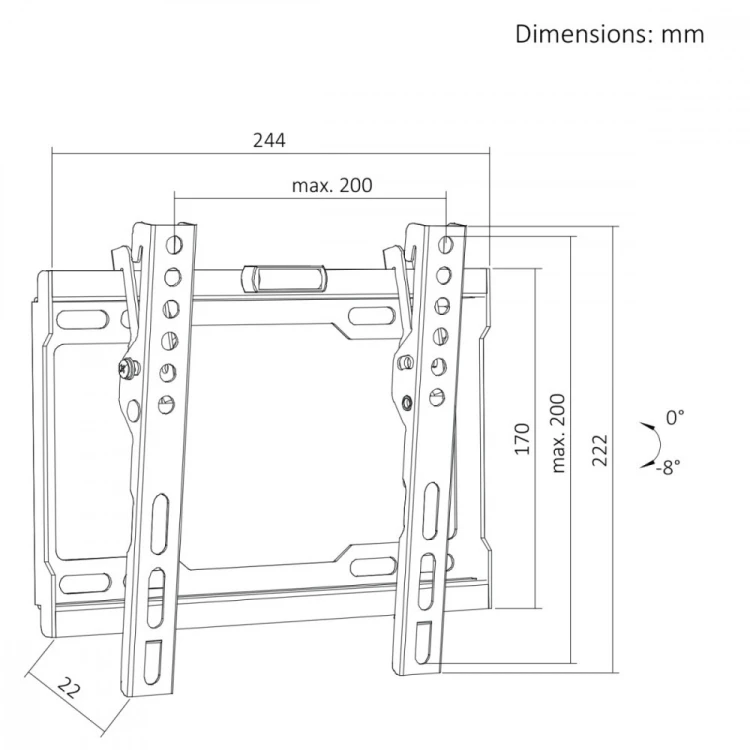 Maclean Uchwyt do TV czarny max 45 kg MC-186