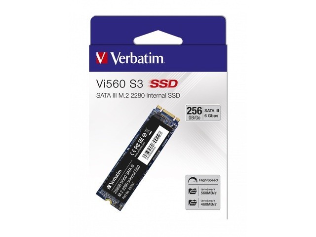Verbatim Dysk wewnętrzny VI560 S3 SSD 256GB M.2 2280 SATA