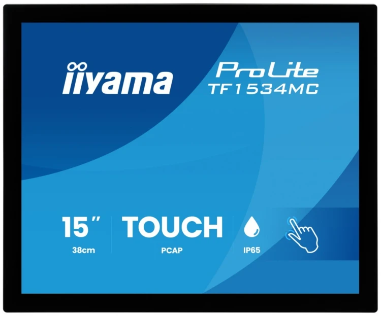 IIYAMA Monitor 15 cali TF1534MC-B8X TN,POJ.10pkt.HDMI,DP,VGA,4:3,IP65,7H,USB