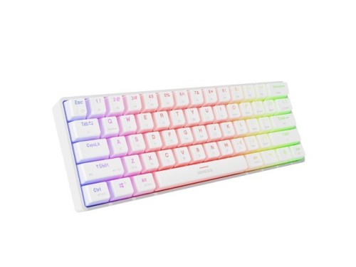 Natec Klawiatura Genesis THOR 660 G2 US RGB biała