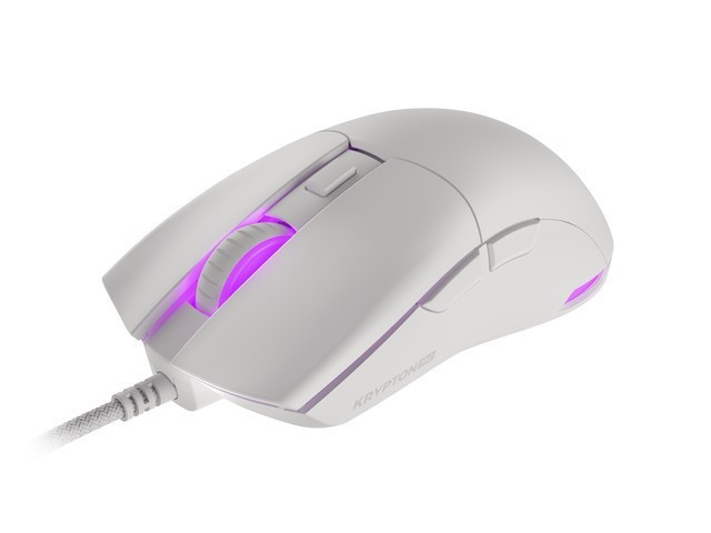 Natec Mysz Genesis Krypton 750 8000DPI RGB lekka biała